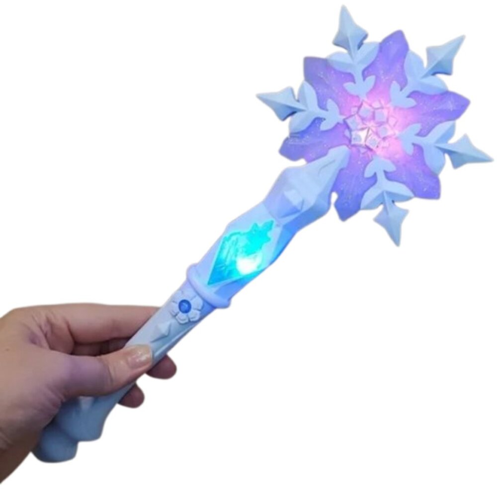 NEW Light Up Snow Flake Magic Wand - Changes Colors & Makes Sounds - Violet